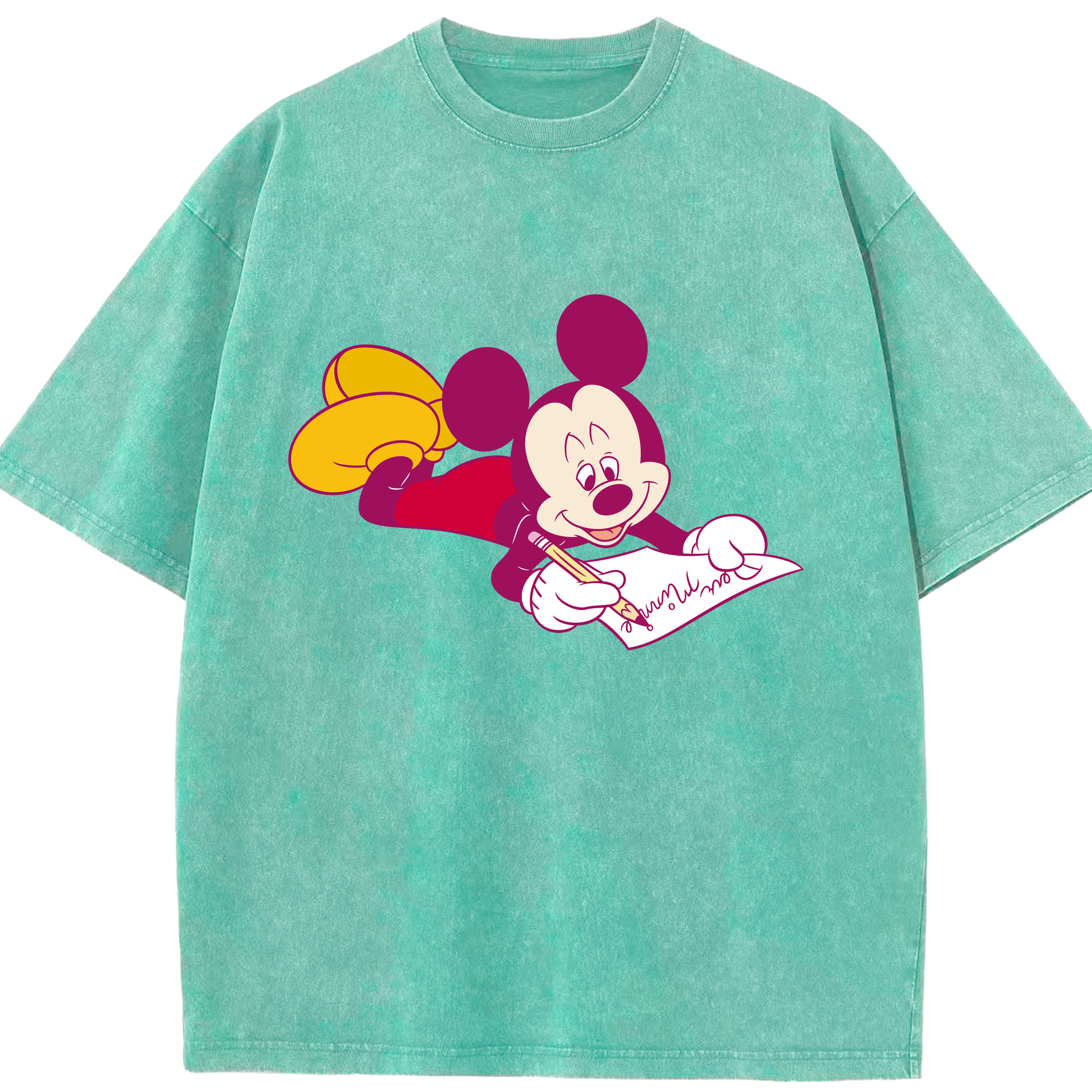 （画像用） ミッキーマウス Mickey Mouse 綿100% ヴィンテージ風 半袖Tシャツ（フロントプリント）